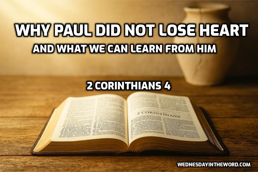 Why Paul Did No Lose Heart - 2 Corinthians 4 | WednesdayintheWord